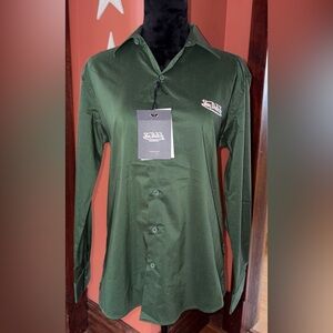 NWT-Von Dutch Dark Green Casual Button Down Shirt
